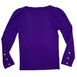 LAUREN Ralph Lauren Black Label Purple Ribbed Sweater